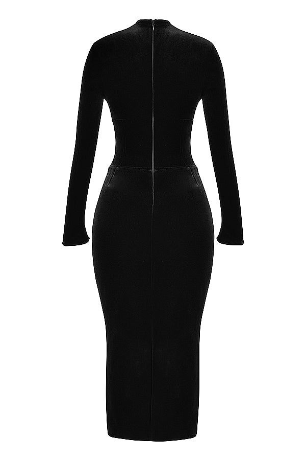 Robe corset en velours