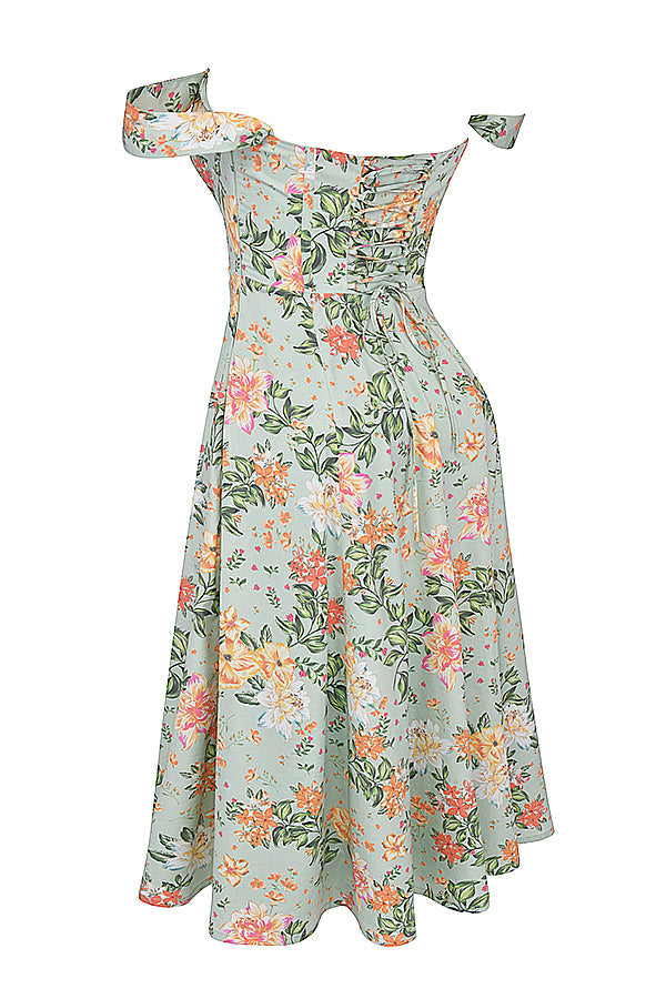 Robe d'été midi fleurie