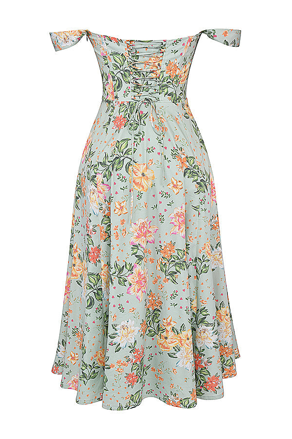 Robe d'été midi fleurie