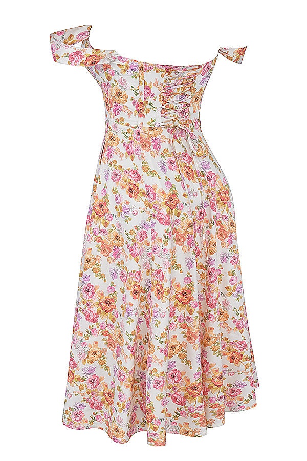 Robe d'été midi fleurie