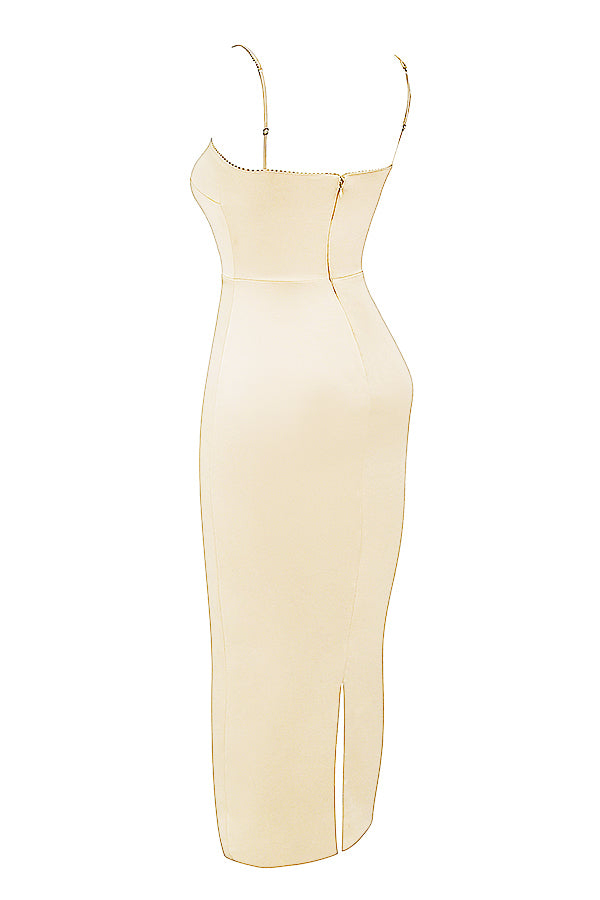 Robe longue couleur cràme vintage
