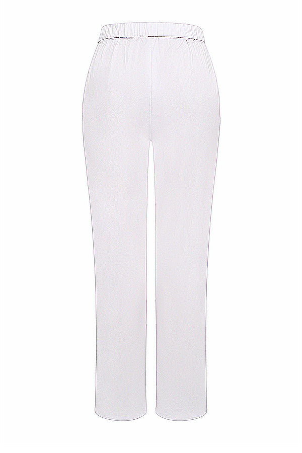 Chemise oversize blanche avec pantalon coupe décontractée