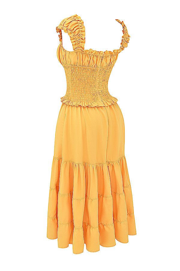 Robe d'été abricot