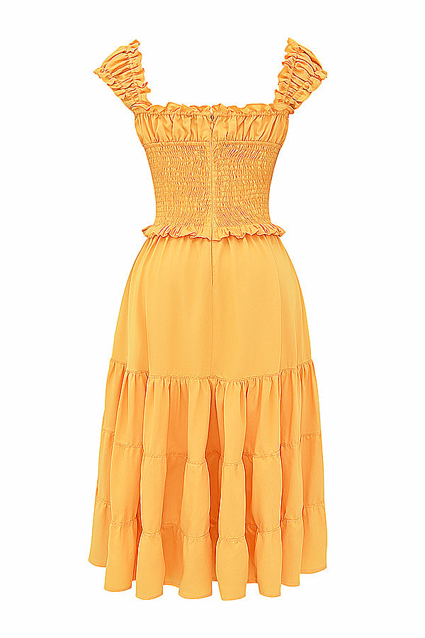 Robe d'été abricot