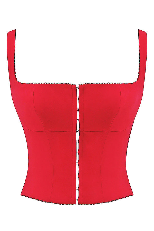 Corset rouge cerise