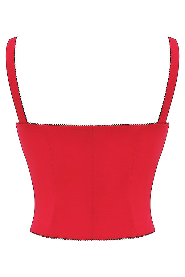 Corset rouge cerise