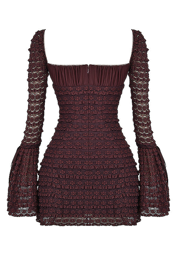 Robe en dentelle expresso