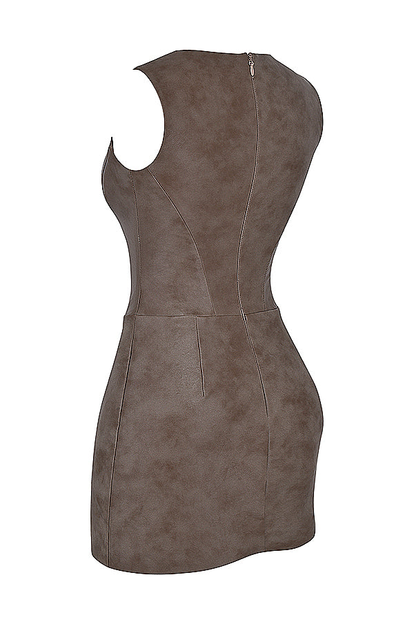 Mini-robe moka avec corset