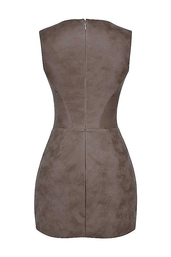 Mini-robe moka avec corset
