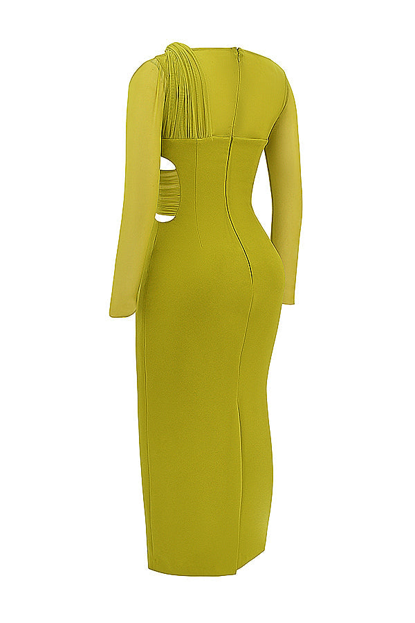 Robe longue plongeante