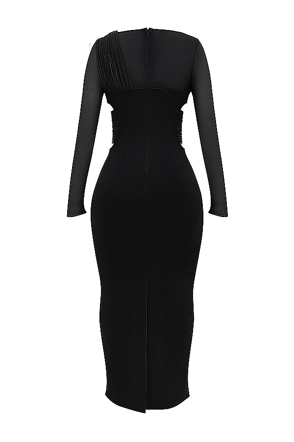 Robe longue plongeante
