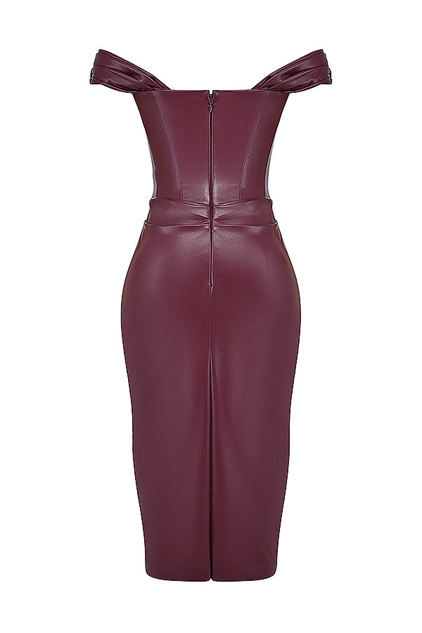 Robe corset en cuir végétalien Mulberry