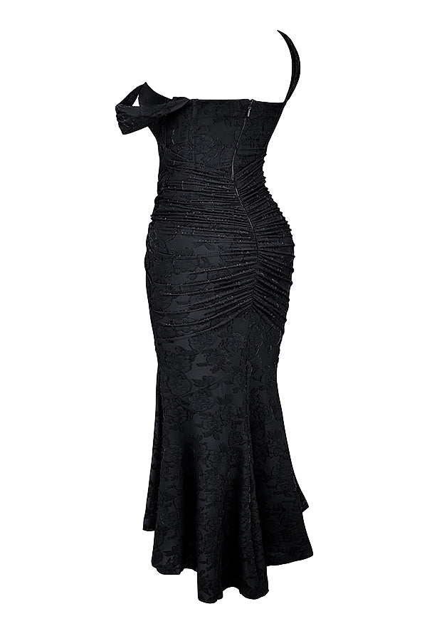 Robe longue texturée