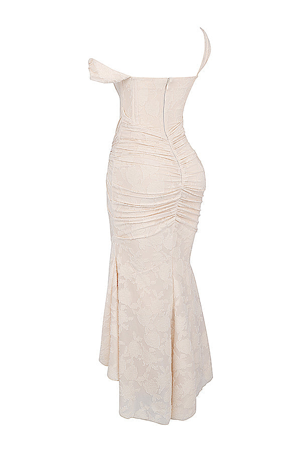 Robe longue texturée