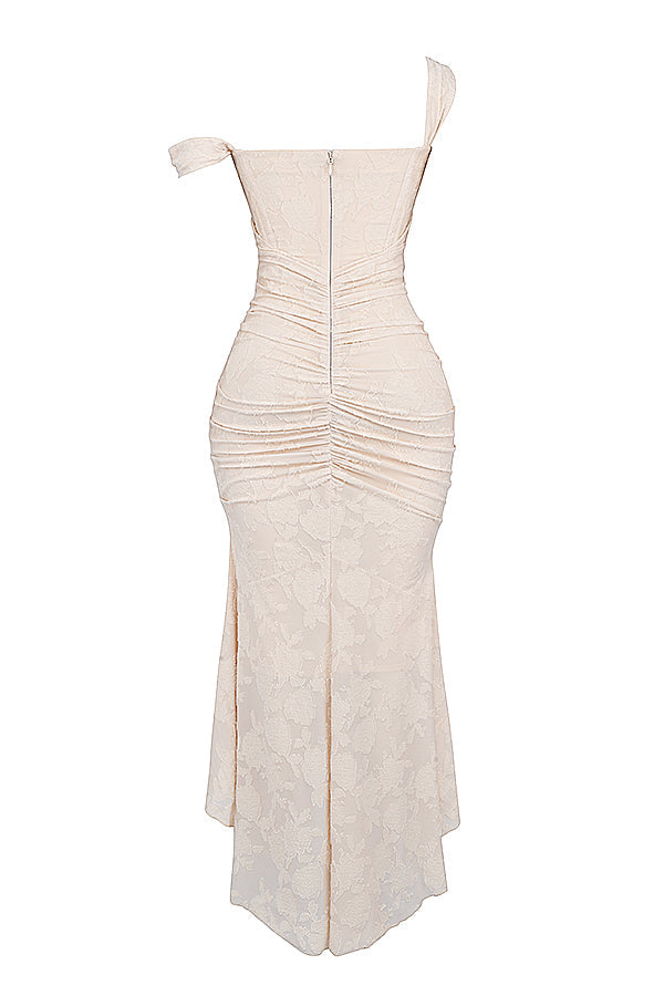Robe longue texturée