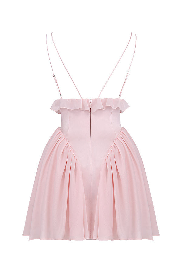 Mini-robe babydoll rose ballerine