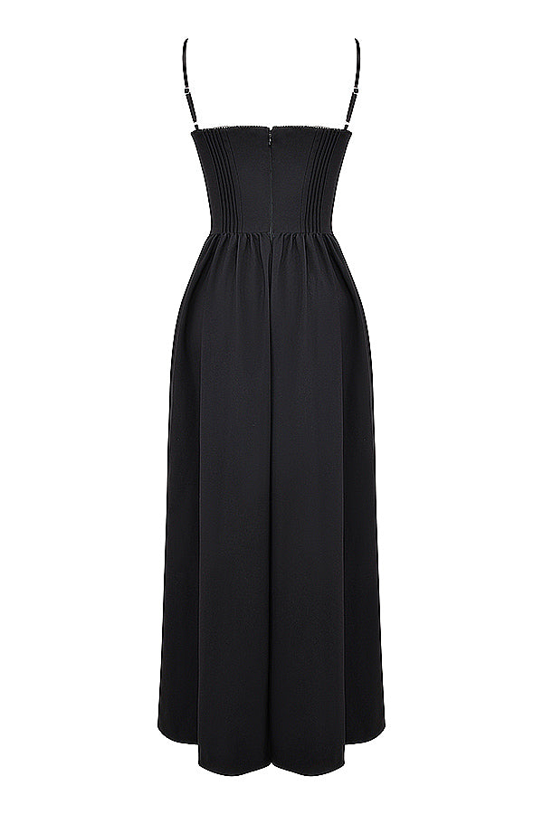 Robe longue corset noire