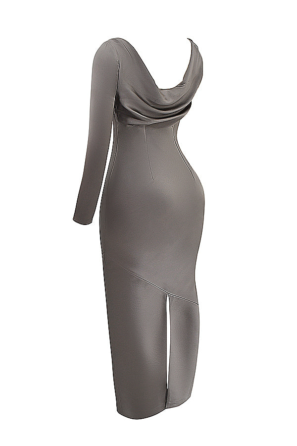 Robe longue fumée avec une manche
