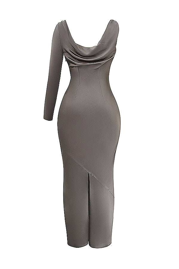 Robe longue fumée avec une manche