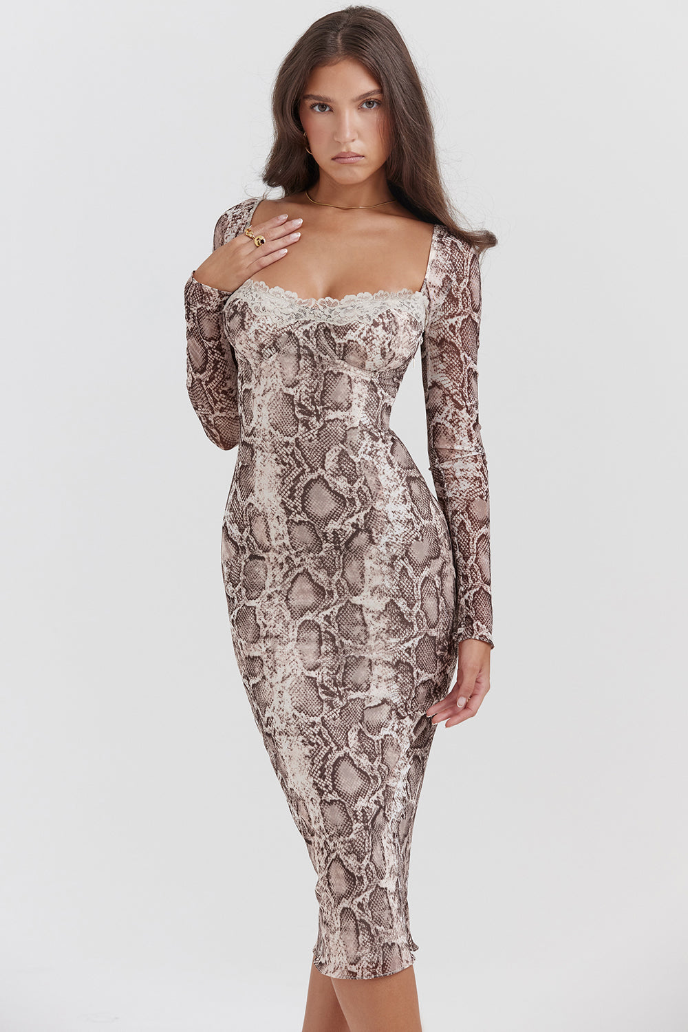 Robe corset à imprimé serpent