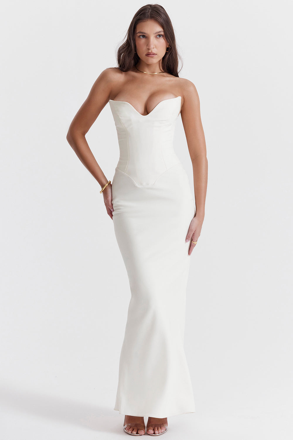 Robe corset sans bretelles