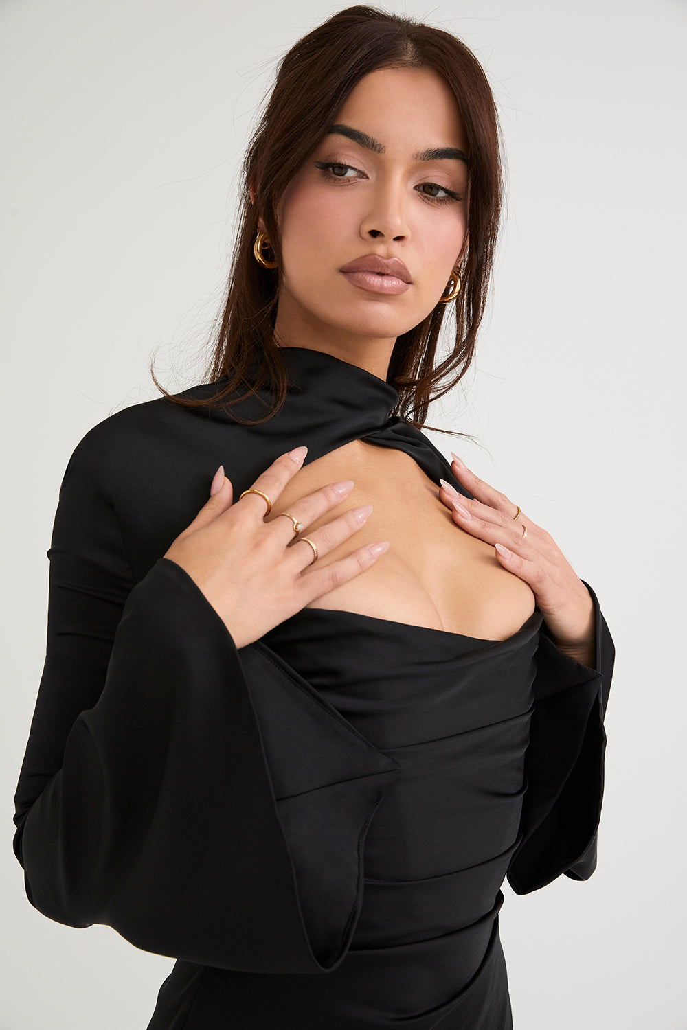 Robe corset drapée