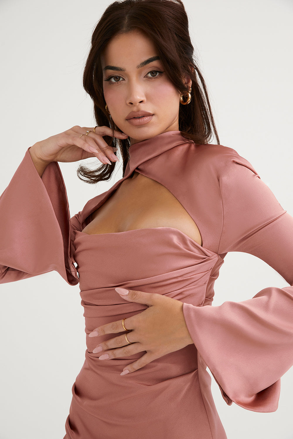 Robe corset drapée