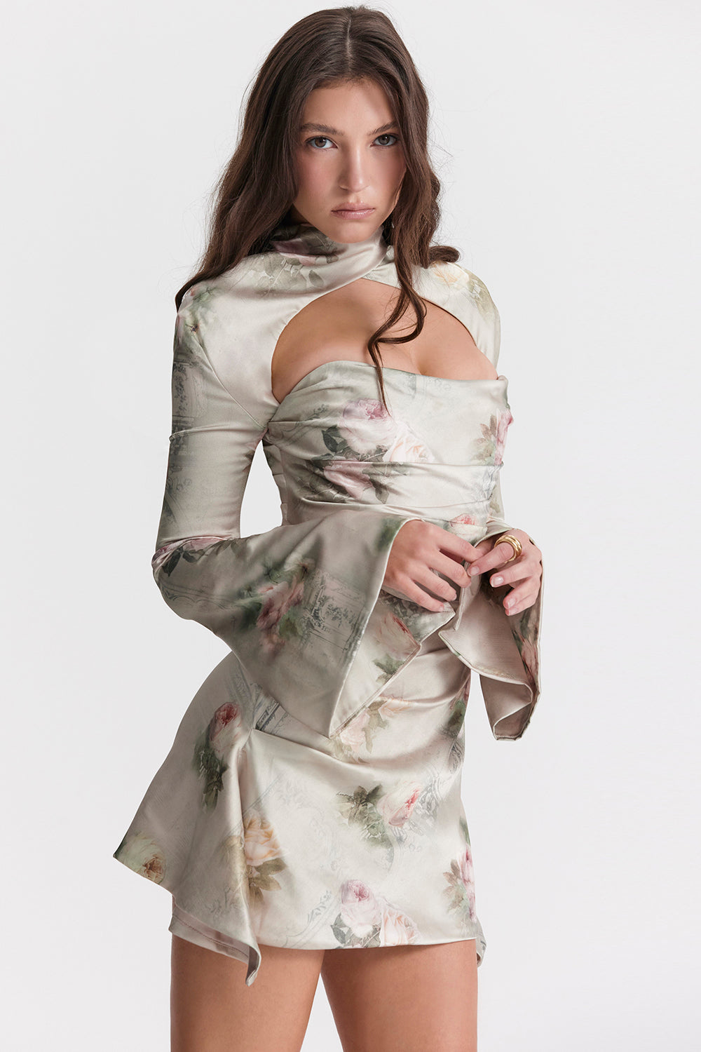 Robe corset drapée