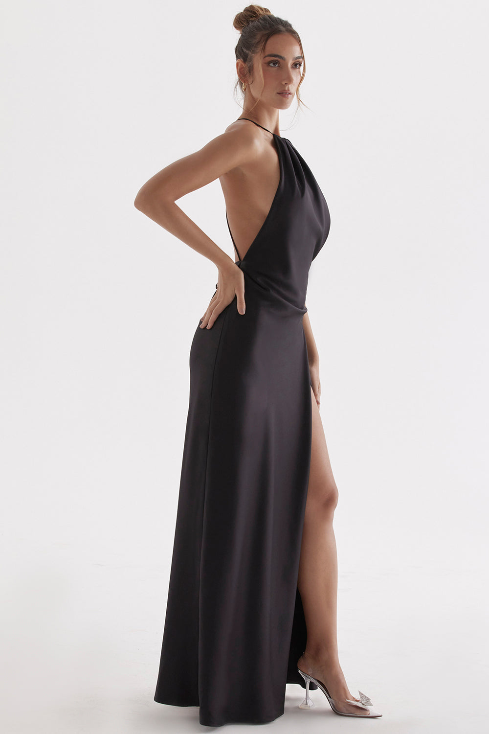 Robe longue de luxe avec fente sur la cuisse