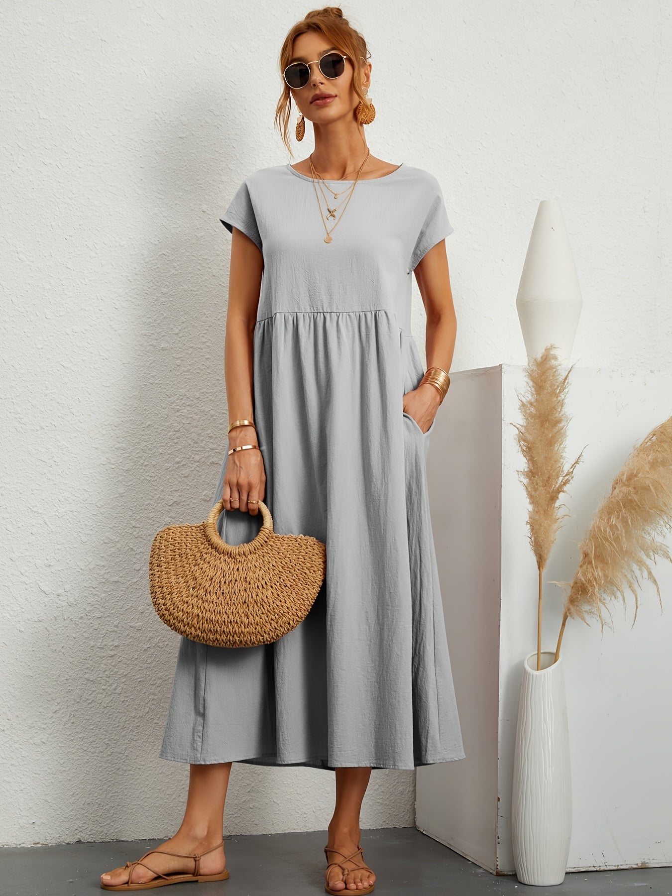 robe d'été décontractée avec poches amples
