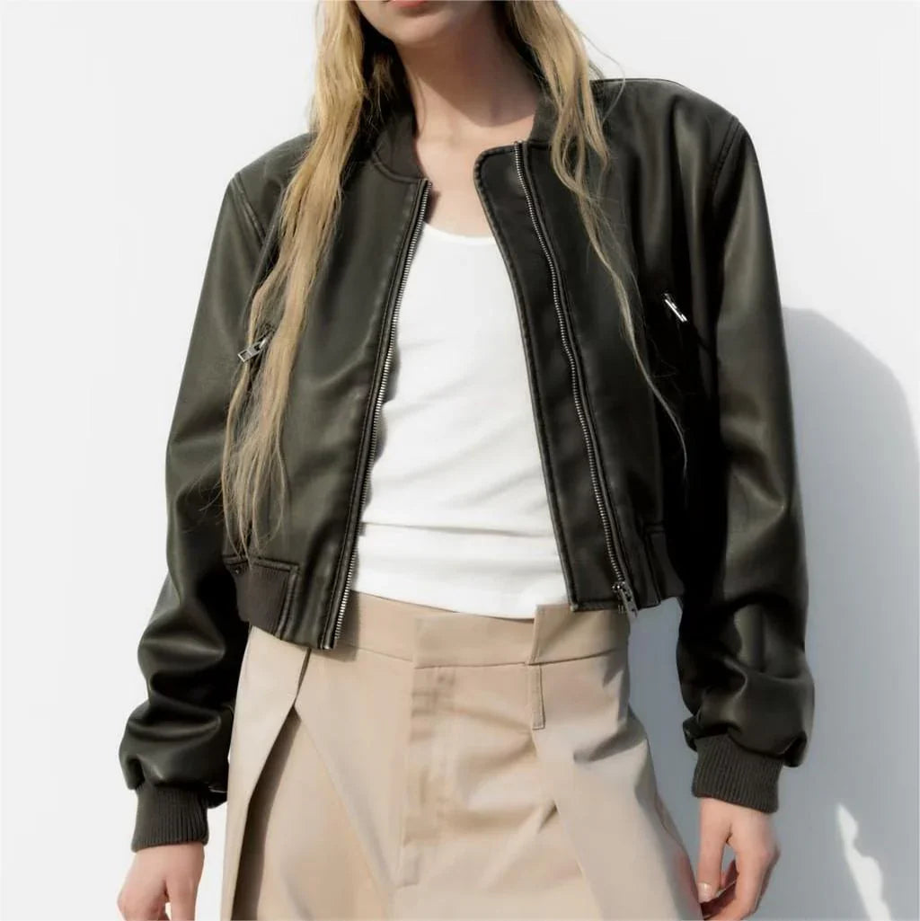 Veste en cuir vintage