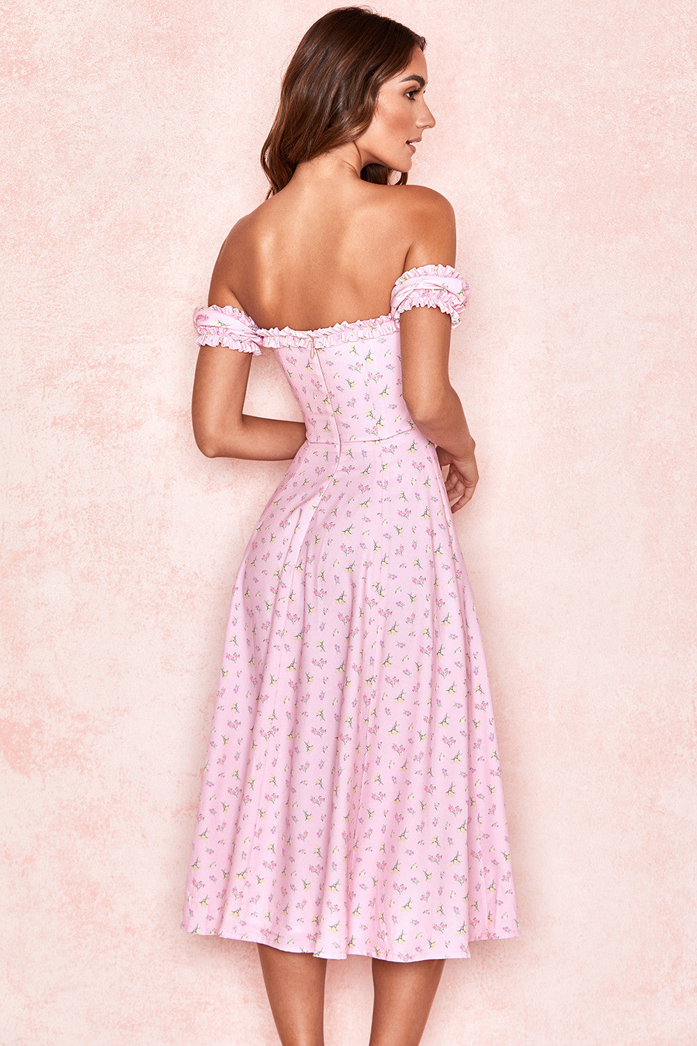 Robe d'été midi bustier fleurie