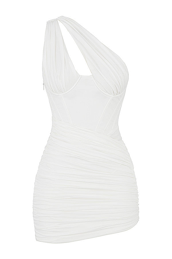 Mini-robe torsadée découpée