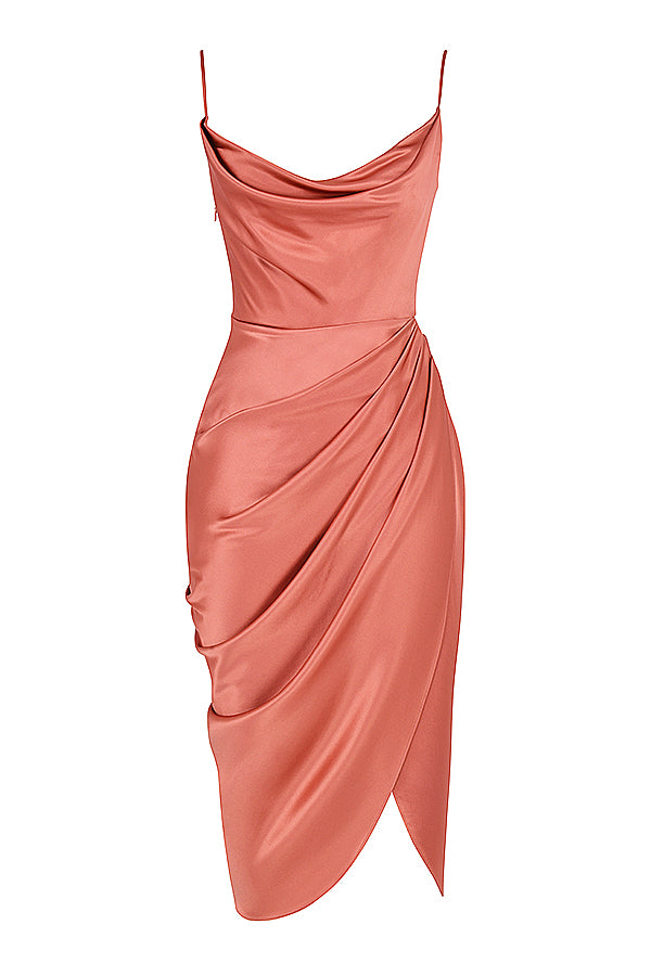 Robe corset balconnet en satin