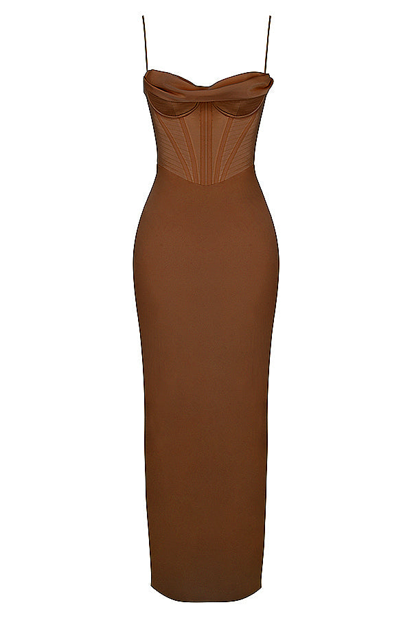 Robe longue corset élégante