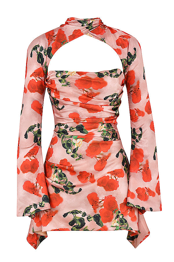 Robe corset drapée