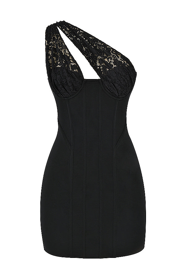 Mini-robe en dentelle noire