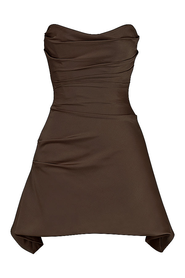 Robe corset bustier drapée