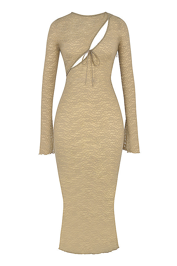 Robe longue Stone avec dentelle florale