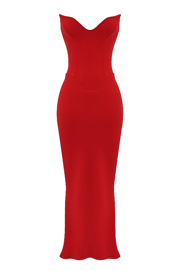 Robe corset sans bretelles