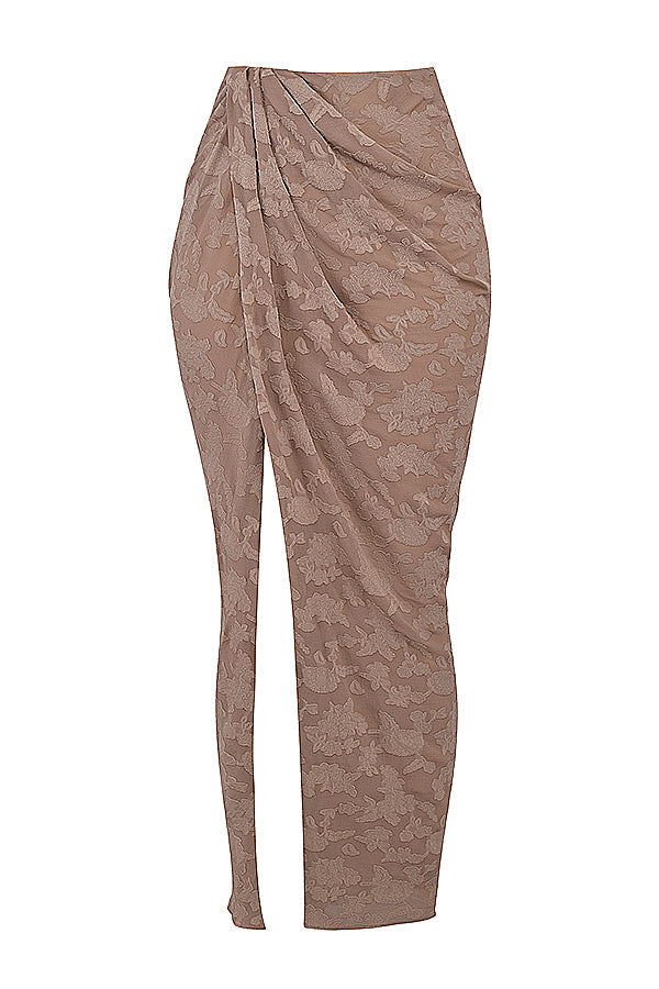 Corset et jupe longue en dentelle champignon