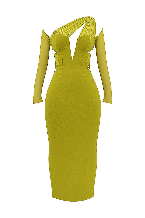 Robe longue plongeante