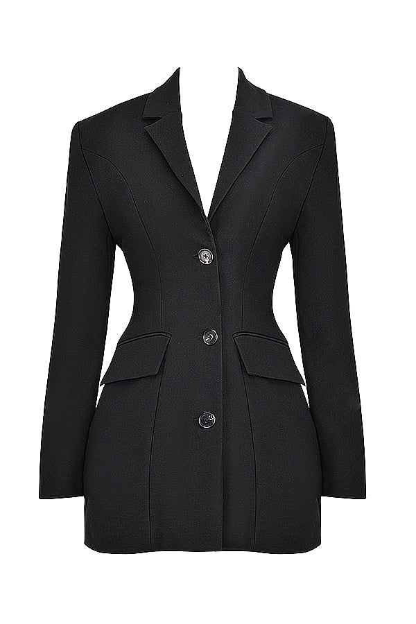 Mini-robe blazer noire