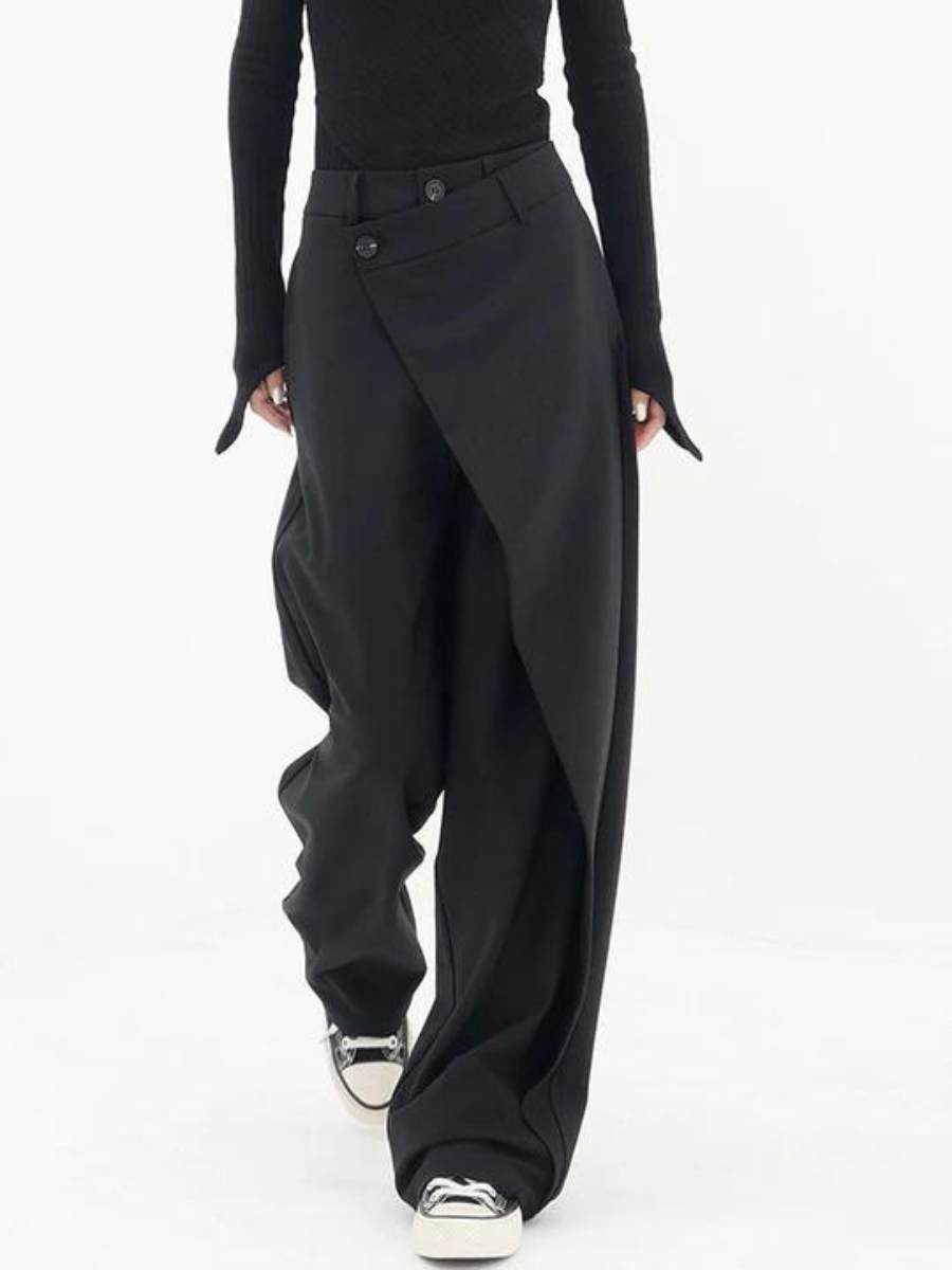 pantalon large asymétrique