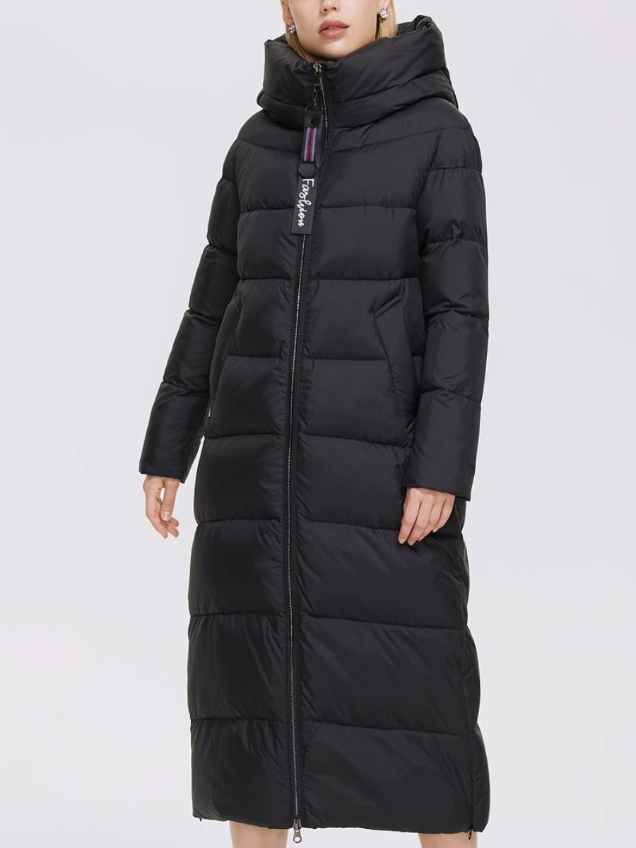 veste longue avec fermeture éclair
