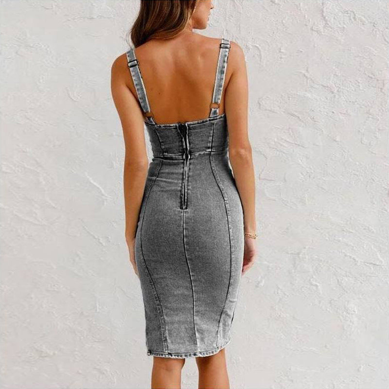 Robe en jean décontractée