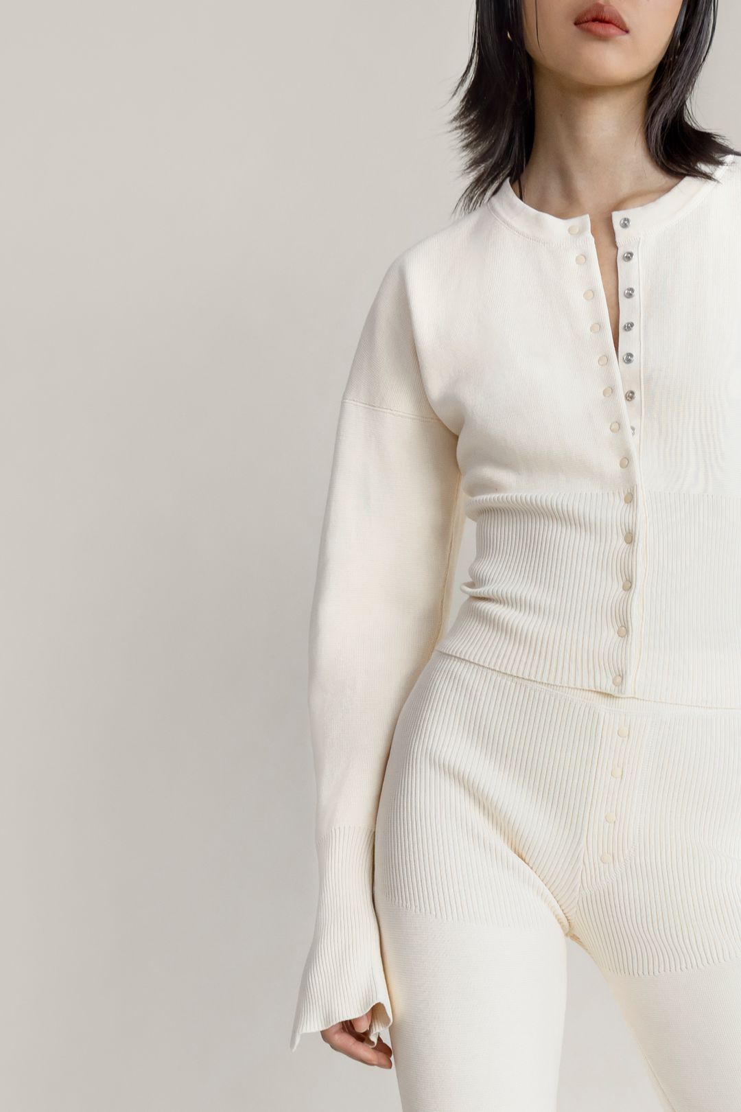 Ensemble gilet et pantalon blanc