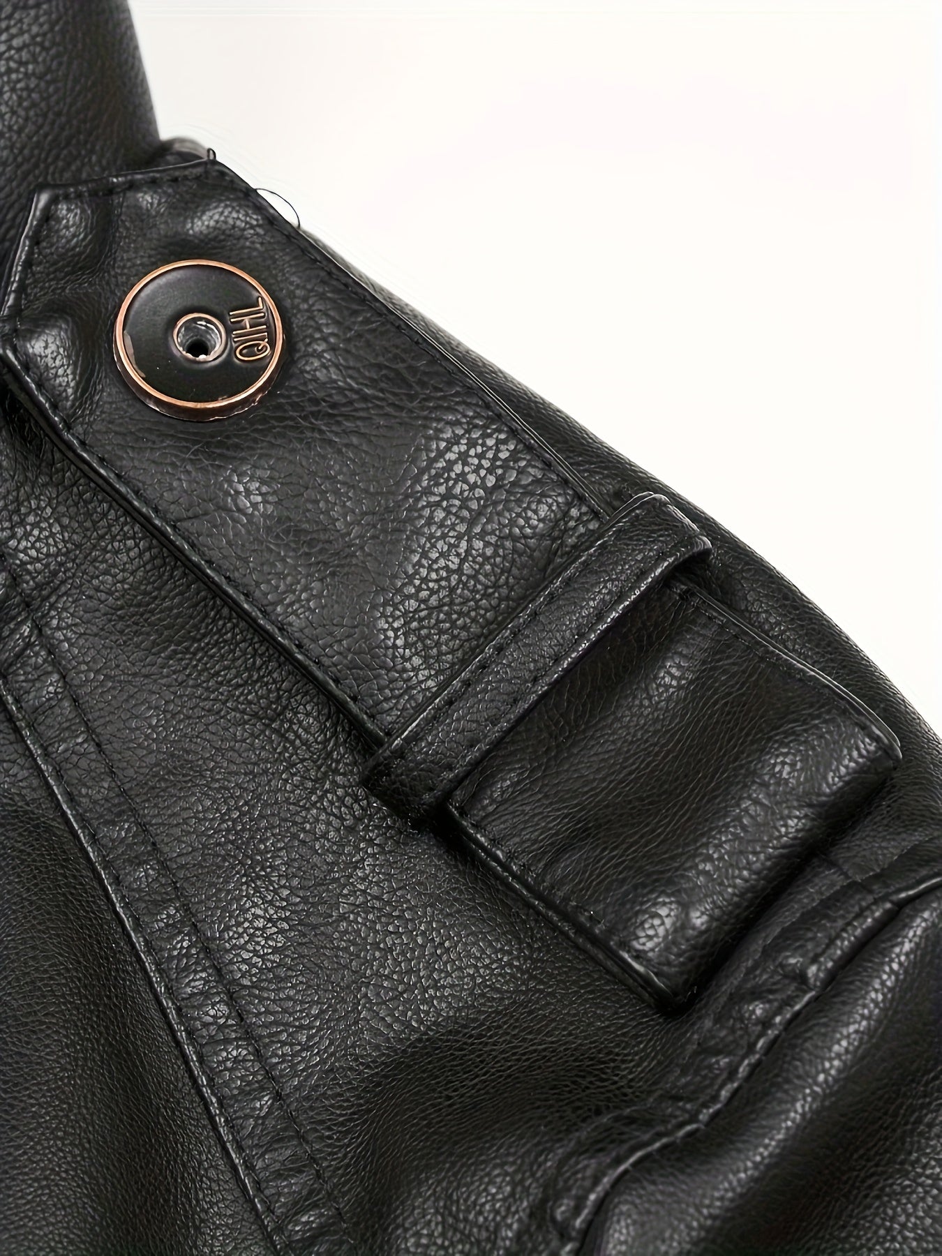 Veste longue en cuir pour homme