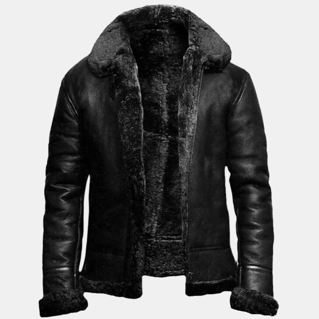 Veste pour hommes en cuir artificiel