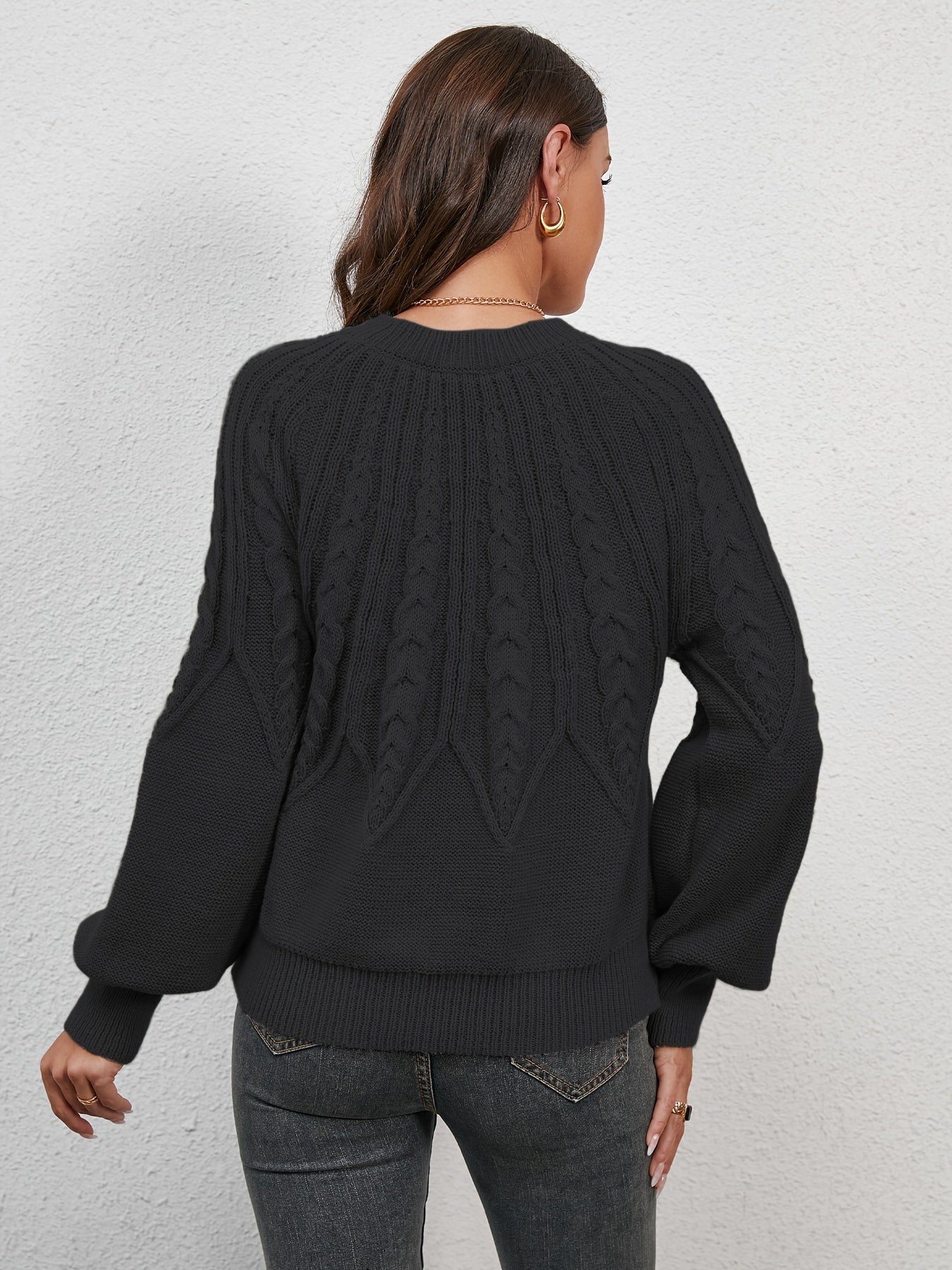 Pull robuste en maille torsadée